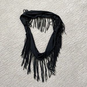 Black Fringe Scarf